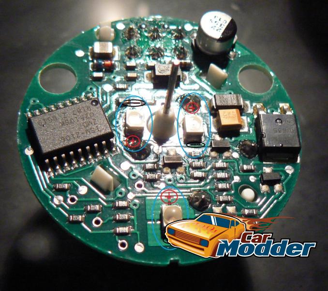 52mm VDO Gauge LED Locations