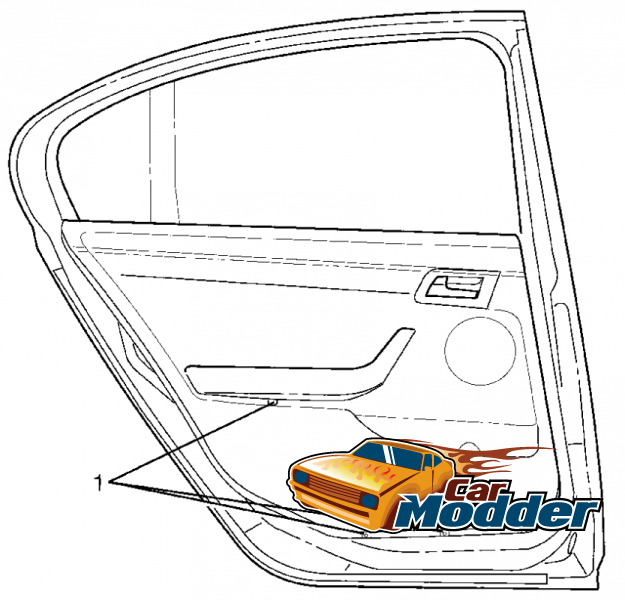 Rear Door Trim Screw Locations Trim B