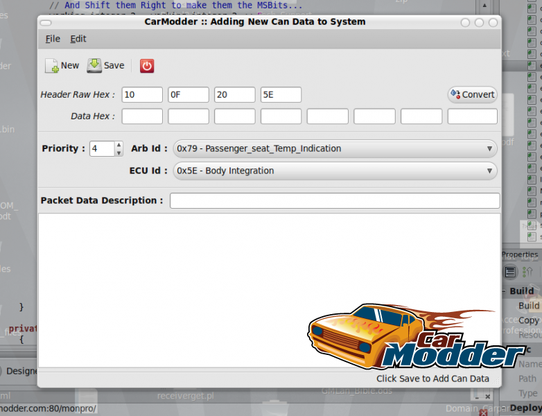 CarModder 29Bit Can Software
