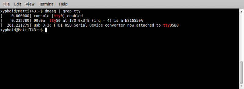 Linux grep TTY