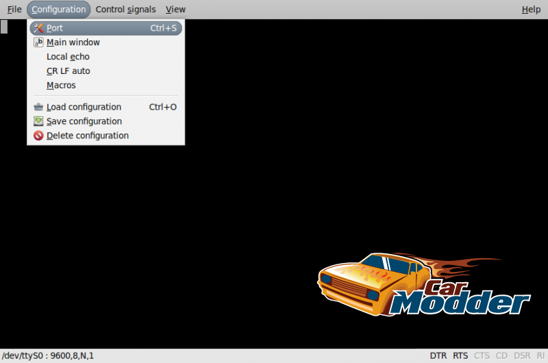 Linux GTKTerm Settings