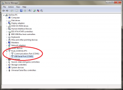 Windows Start 7 Device Driver List USB Serial Device Detected
