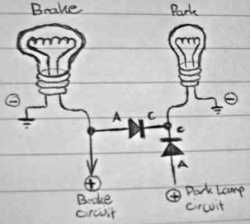 Brighter Brake Lights Diode Connection