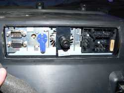 Nav unit fitted to glove box assembly