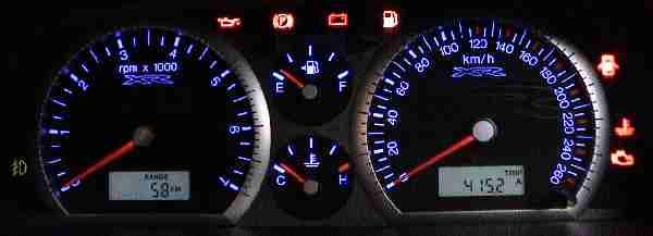Ford BA XR6 and XR8 Instrument Cluster On