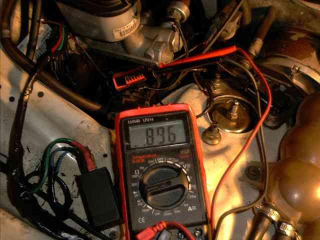 A Multimeter connected to the Cruise Control Module for Testing Purposes