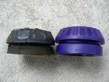 Old vs new strut top rubber comparison