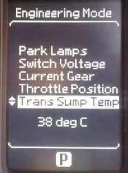 Engineering Mode Transmission Temp