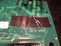 Fitting resistors to bypass the Sunload Sensor