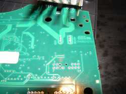 Closeup of resistor locations for HVAC Main Board
